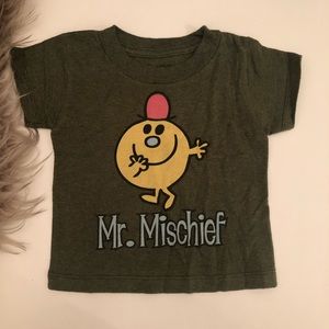 MR. MAN & LITTLE MISS “Mr. Mischief” Toddler Boy Tee Shirt | 12 months